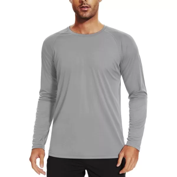TACVASEN Men's Swim Shirt UPF 50+ Long Sleeve Rash Guard UV Protection Lightweight Quick-Dry Athletic T-Shirt