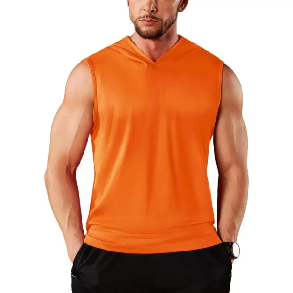TACVASEN Men's Workout Hooded Tank Tops Sleeveless Gym Muscle Hoodies Sleeveless Lightweight Summer T Shirts