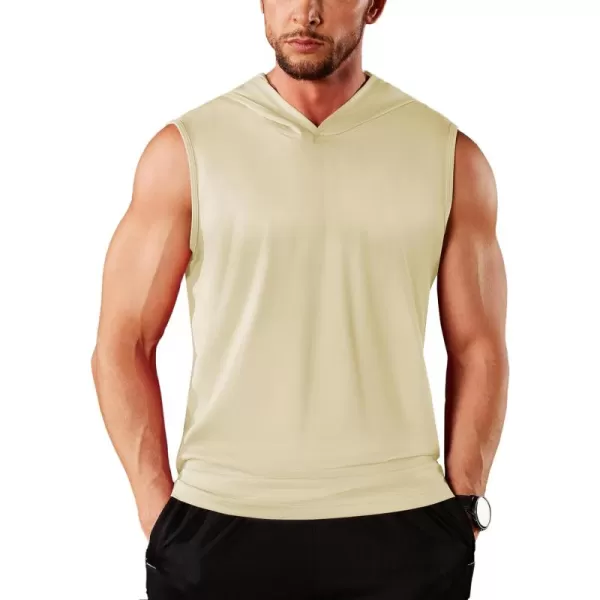 TACVASEN Men's Workout Hooded Tank Tops Sleeveless Gym Muscle Hoodies Sleeveless Lightweight Summer T Shirts