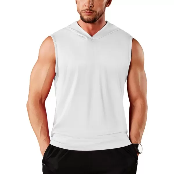 TACVASEN Men's Workout Hooded Tank Tops Sleeveless Gym Muscle Hoodies Sleeveless Lightweight Summer T Shirts