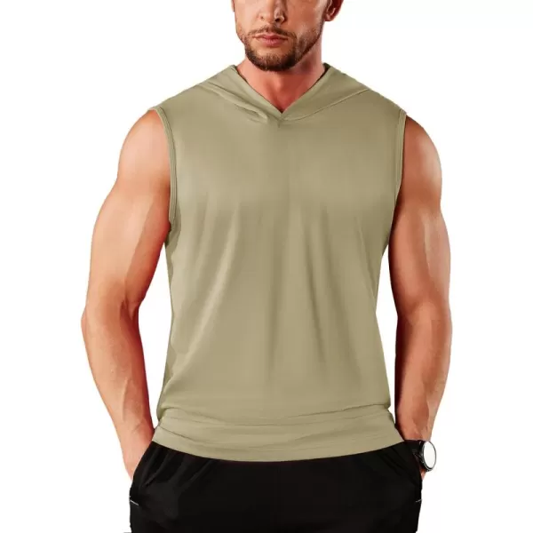 TACVASEN Men's Workout Hooded Tank Tops Sleeveless Gym Muscle Hoodies Sleeveless Lightweight Summer T Shirts