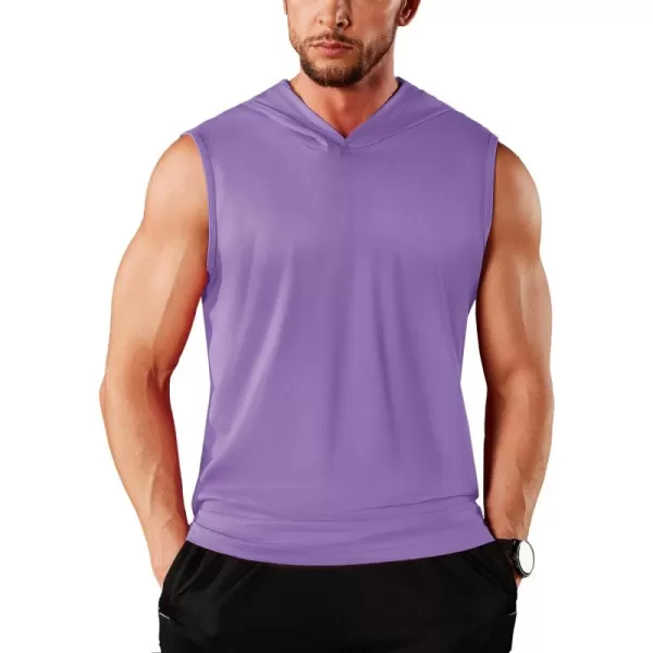 TACVASEN Men's Workout Hooded Tank Tops Sleeveless Gym Muscle Hoodies Sleeveless Lightweight Summer T Shirts