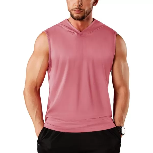 TACVASEN Men's Workout Hooded Tank Tops Sleeveless Gym Muscle Hoodies Sleeveless Lightweight Summer T Shirts