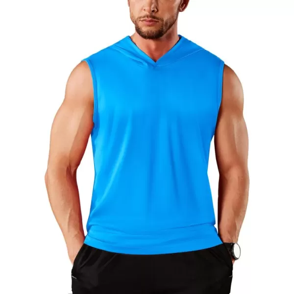 TACVASEN Men's Workout Hooded Tank Tops Sleeveless Gym Muscle Hoodies Sleeveless Lightweight Summer T Shirts