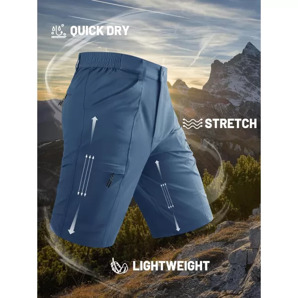 TACVASEN Men's Hiking Cargo Shorts Lightweight Quick Dry Elastic Waist 5 Pockets Shorts for Fishing Camping Casual