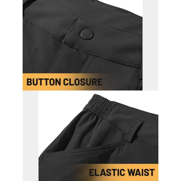 TACVASEN Men's Hiking Cargo Shorts Lightweight Quick Dry Elastic Waist 5 Pockets Shorts for Fishing Camping Casual