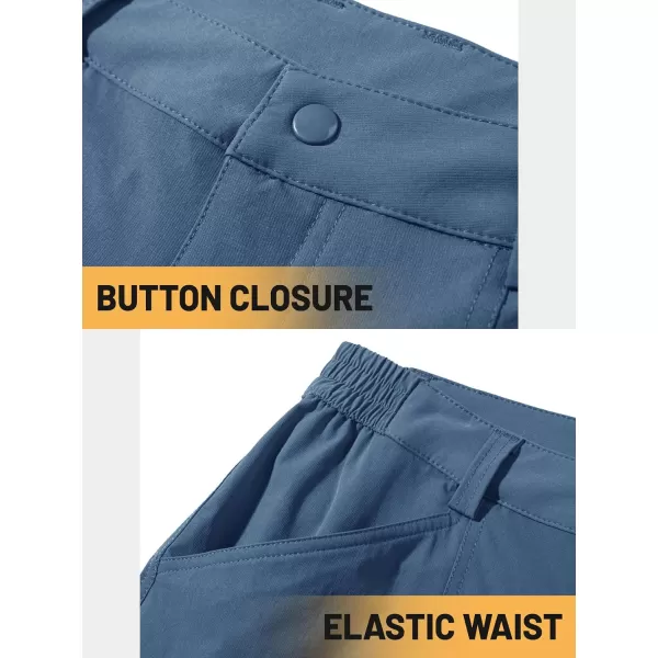 TACVASEN Men's Hiking Cargo Shorts Lightweight Quick Dry Elastic Waist 5 Pockets Shorts for Fishing Camping Casual