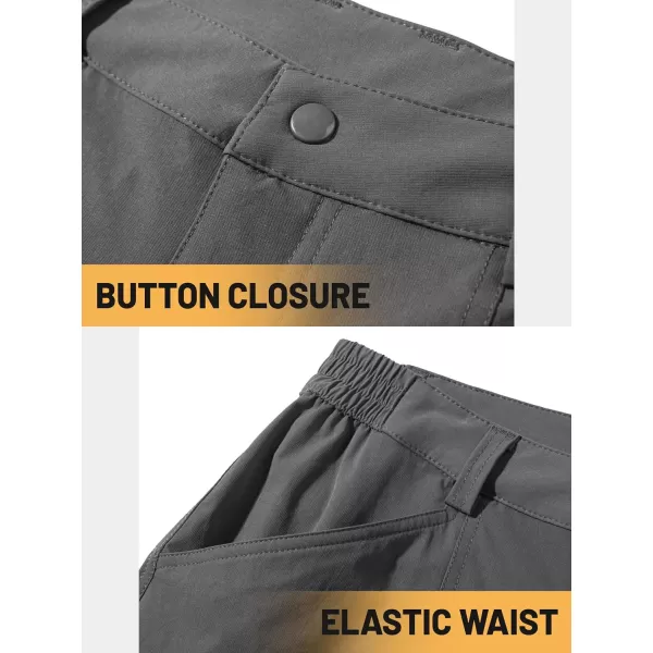 TACVASEN Men's Hiking Cargo Shorts Lightweight Quick Dry Elastic Waist 5 Pockets Shorts for Fishing Camping Casual