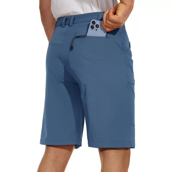 TACVASEN Men's Hiking Cargo Shorts Lightweight Quick Dry Elastic Waist 5 Pockets Shorts for Fishing Camping Casual