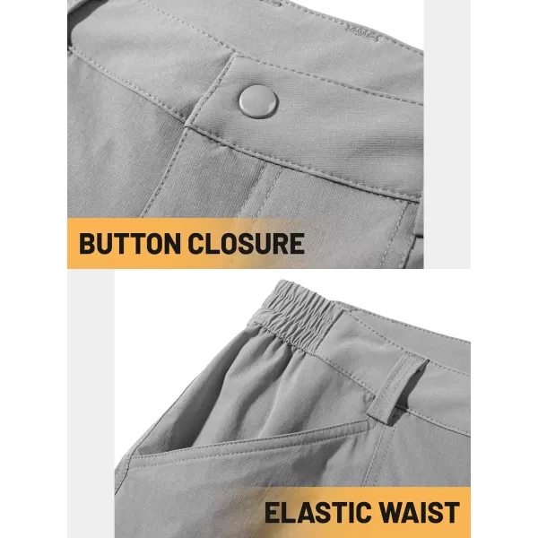 TACVASEN Men's Hiking Cargo Shorts Lightweight Quick Dry Elastic Waist 5 Pockets Shorts for Fishing Camping Casual