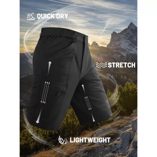 TACVASEN Men's Hiking Cargo Shorts Lightweight Quick Dry Elastic Waist 5 Pockets Shorts for Fishing Camping Casual