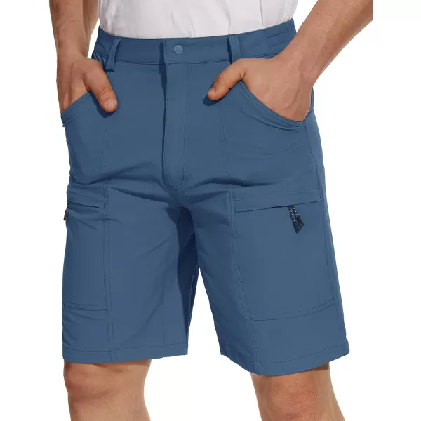 TACVASEN Men's Hiking Cargo Shorts Lightweight Quick Dry Elastic Waist 5 Pockets Shorts for Fishing Camping Casual