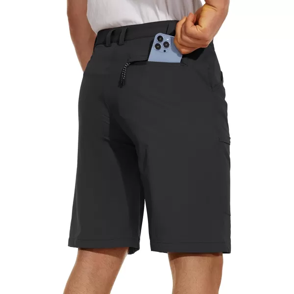 TACVASEN Men's Hiking Cargo Shorts Lightweight Quick Dry Elastic Waist 5 Pockets Shorts for Fishing Camping Casual
