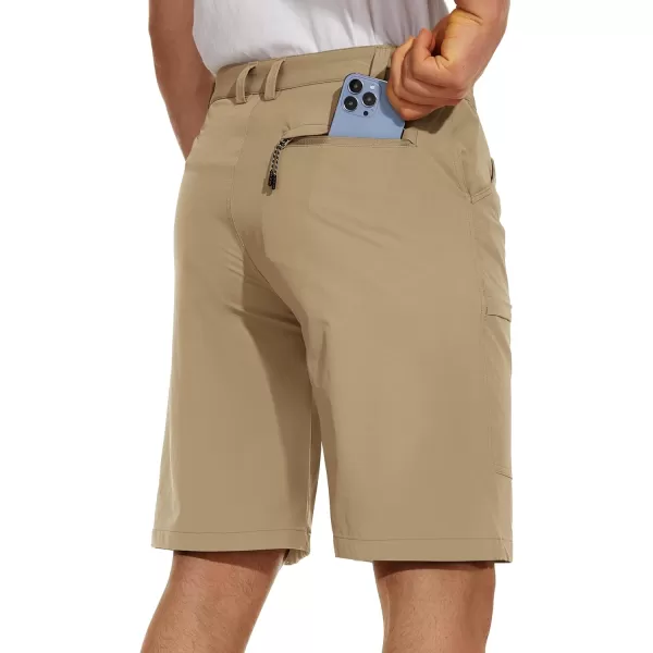 TACVASEN Men's Hiking Cargo Shorts Lightweight Quick Dry Elastic Waist 5 Pockets Shorts for Fishing Camping Casual