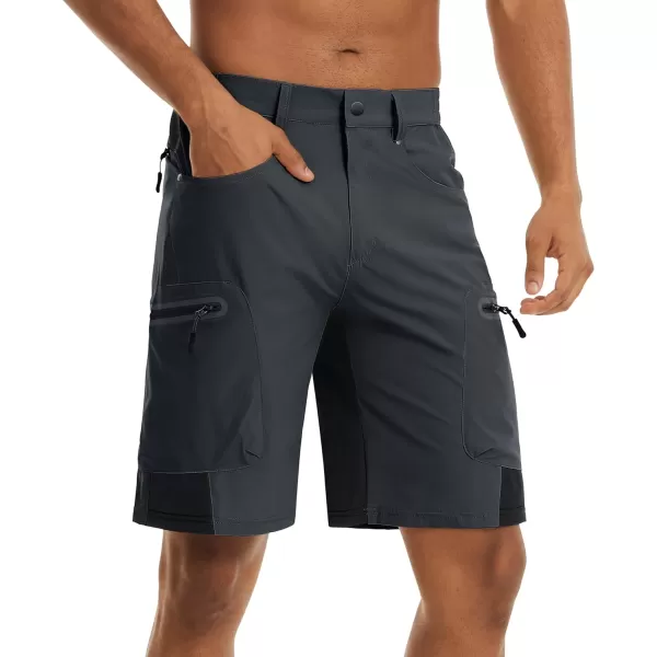 TACVASEN Men's Hiking Shorts Quick Dry Athletic Training Fishing Travel Shorts Multi Pockets