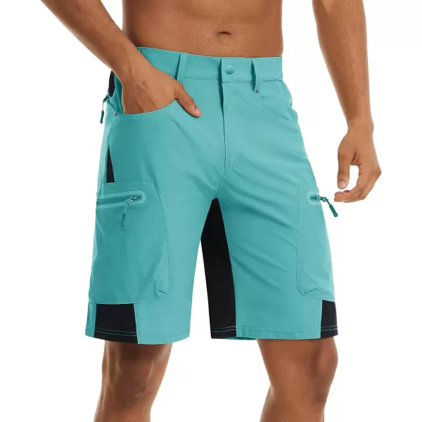 TACVASEN Men's Hiking Shorts Quick Dry Athletic Training Fishing Travel Shorts Multi Pockets