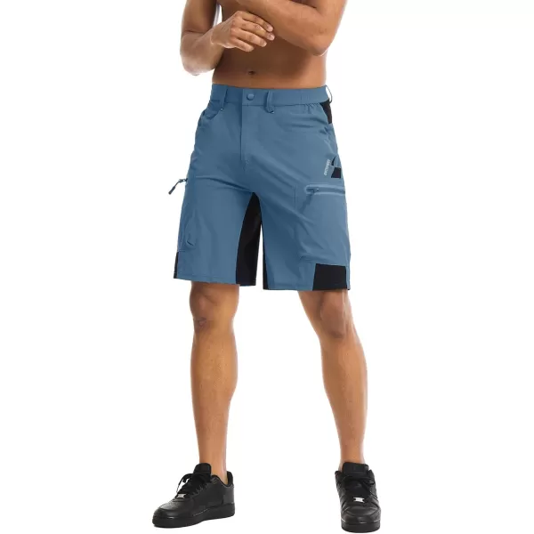 TACVASEN Men's Hiking Shorts Quick Dry Athletic Training Fishing Travel Shorts Multi Pockets