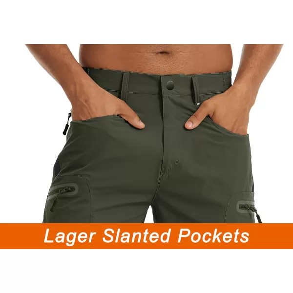 TACVASEN Men's Hiking Shorts Quick Dry Athletic Training Fishing Travel Shorts Multi Pockets