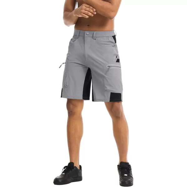 TACVASEN Men's Hiking Shorts Quick Dry Athletic Training Fishing Travel Shorts Multi Pockets