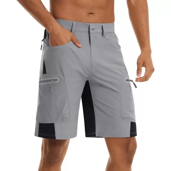 TACVASEN Men's Hiking Shorts Quick Dry Athletic Training Fishing Travel Shorts Multi Pockets