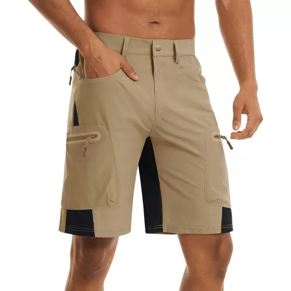 TACVASEN Men's Hiking Shorts Quick Dry Athletic Training Fishing Travel Shorts Multi Pockets