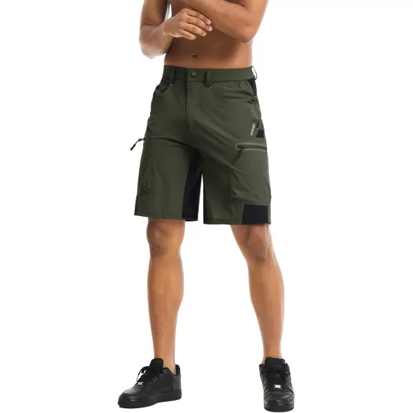 TACVASEN Men's Hiking Shorts Quick Dry Athletic Training Fishing Travel Shorts Multi Pockets