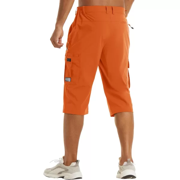 TACVASEN Men's Long Shorts Below Knee Quick Dry Lightweight Hiking 3/4 Capri Pants with Pockets Cargo Workout Fishing