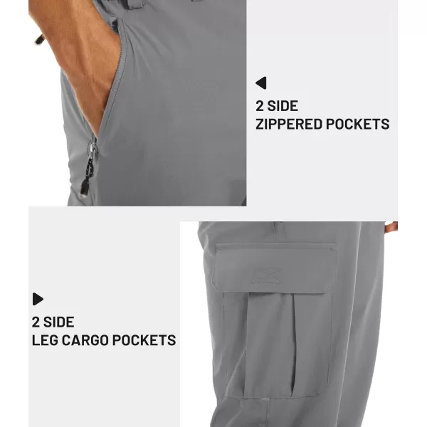 TACVASEN Men's Long Shorts Below Knee Quick Dry Lightweight Hiking 3/4 Capri Pants with Pockets Cargo Workout Fishing