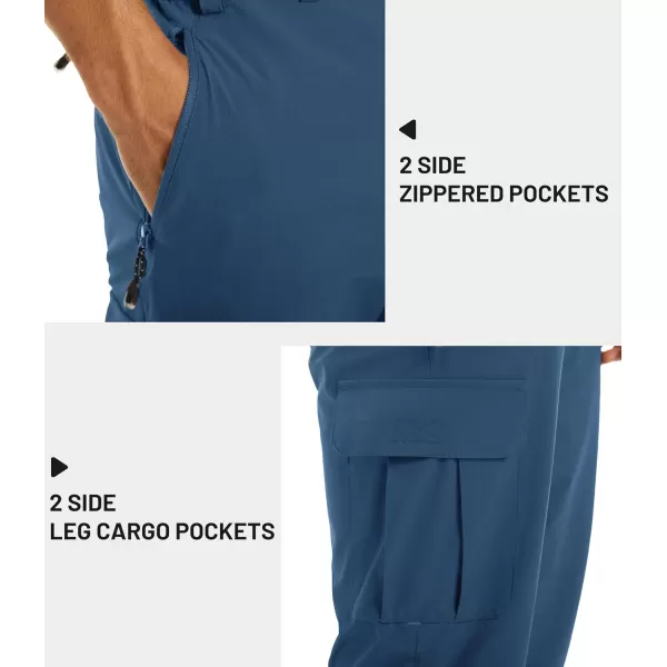 TACVASEN Men's Long Shorts Below Knee Quick Dry Lightweight Hiking 3/4 Capri Pants with Pockets Cargo Workout Fishing