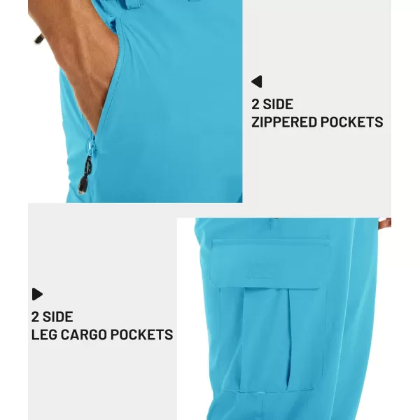 TACVASEN Men's Long Shorts Below Knee Quick Dry Lightweight Hiking 3/4 Capri Pants with Pockets Cargo Workout Fishing