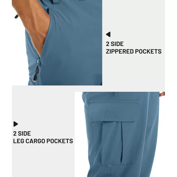 TACVASEN Men's Long Shorts Below Knee Quick Dry Lightweight Hiking 3/4 Capri Pants with Pockets Cargo Workout Fishing