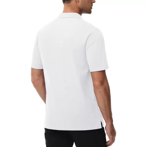 TACVASEN Mens Polo Golf Shirts with Pocket Pique Cooling Performance Moisture Wicking Polo Shirts