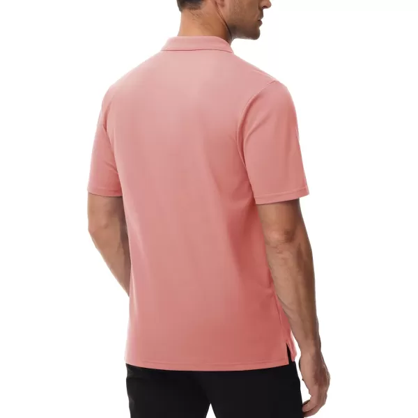 TACVASEN Mens Polo Golf Shirts with Pocket Pique Cooling Performance Moisture Wicking Polo Shirts