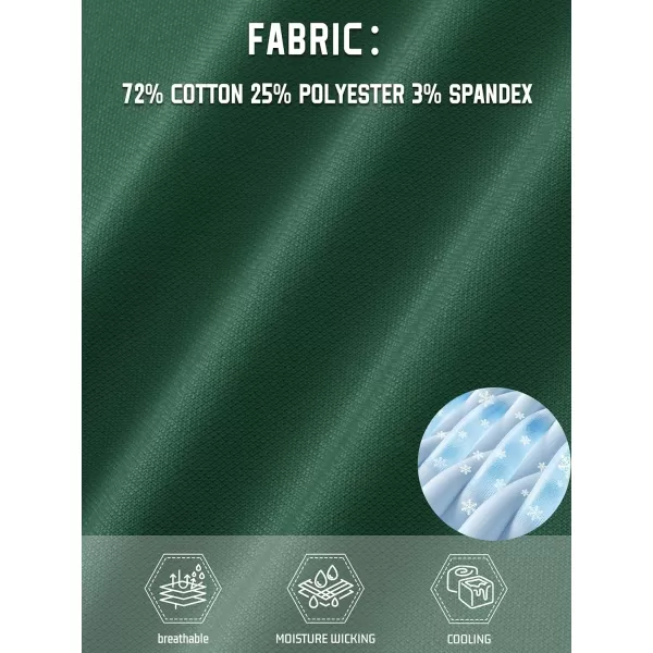 TACVASEN Mens Polo Golf Shirts with Pocket Pique Cooling Performance Moisture Wicking Polo Shirts