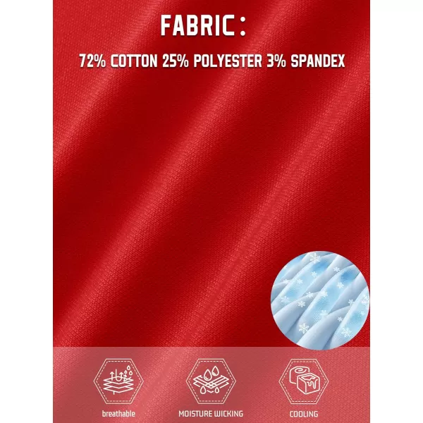 TACVASEN Mens Polo Golf Shirts with Pocket Pique Cooling Performance Moisture Wicking Polo Shirts