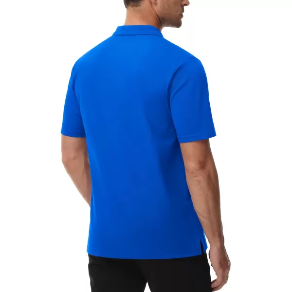 TACVASEN Mens Polo Golf Shirts with Pocket Pique Cooling Performance Moisture Wicking Polo Shirts