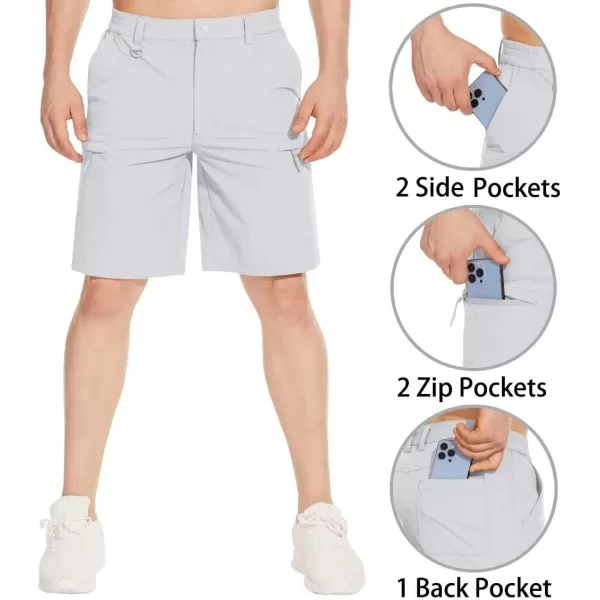 TACVASEN Men's Shorts Lightweight Quick Dry Stretch Cargo Shorts with 5 Pockets for Hiking Golf Fishing Camping Travel