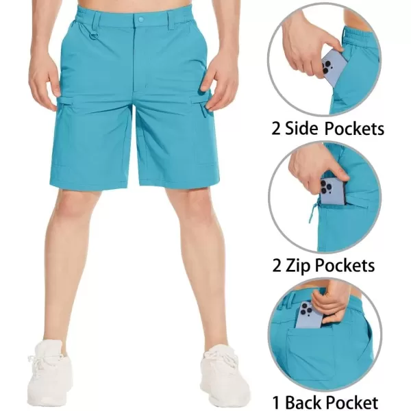TACVASEN Men's Shorts Lightweight Quick Dry Stretch Cargo Shorts with 5 Pockets for Hiking Golf Fishing Camping Travel
