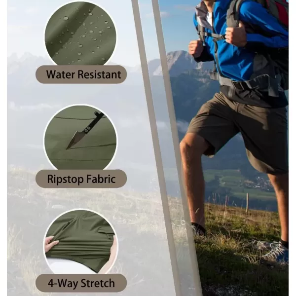 TACVASEN Men's Shorts Lightweight Quick Dry Stretch Cargo Shorts with 5 Pockets for Hiking Golf Fishing Camping Travel