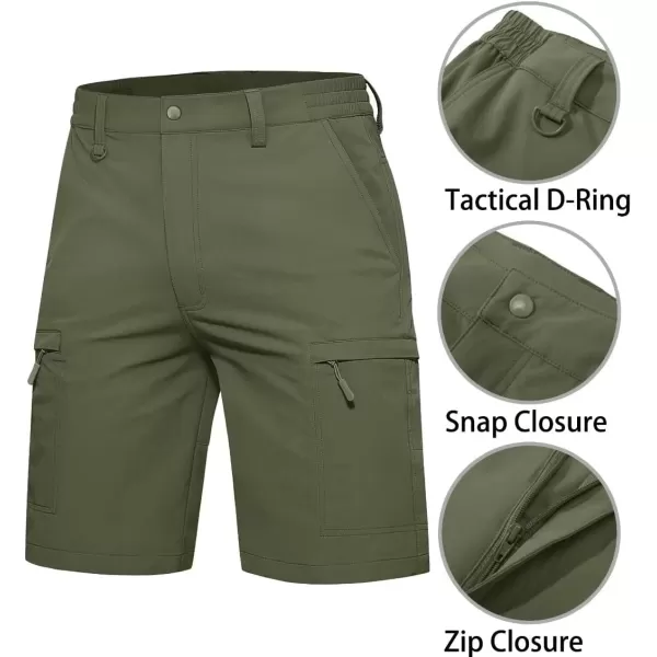 TACVASEN Men's Shorts Lightweight Quick Dry Stretch Cargo Shorts with 5 Pockets for Hiking Golf Fishing Camping Travel