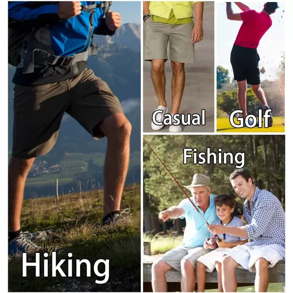 TACVASEN Men's Shorts Lightweight Quick Dry Stretch Cargo Shorts with 5 Pockets for Hiking Golf Fishing Camping Travel