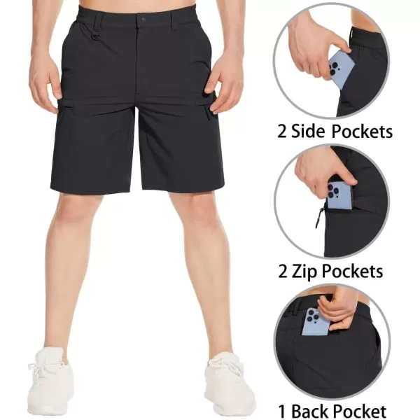 TACVASEN Men's Shorts Lightweight Quick Dry Stretch Cargo Shorts with 5 Pockets for Hiking Golf Fishing Camping Travel