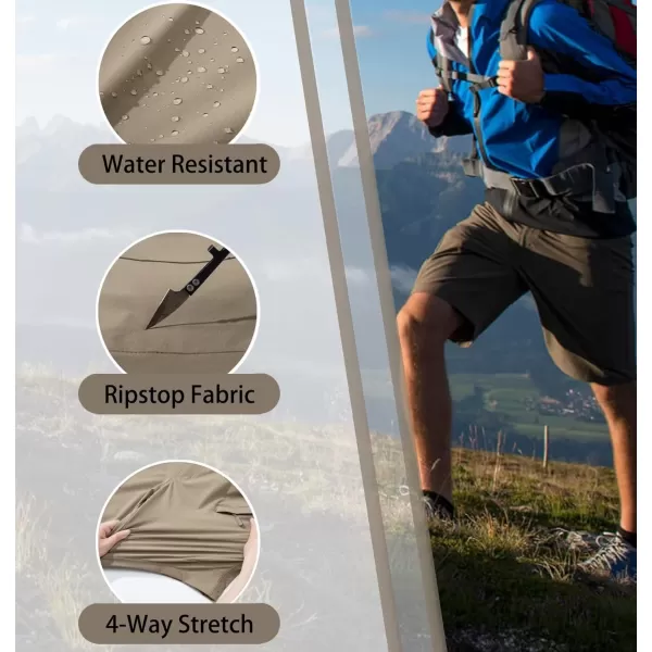 TACVASEN Men's Shorts Lightweight Quick Dry Stretch Cargo Shorts with 5 Pockets for Hiking Golf Fishing Camping Travel