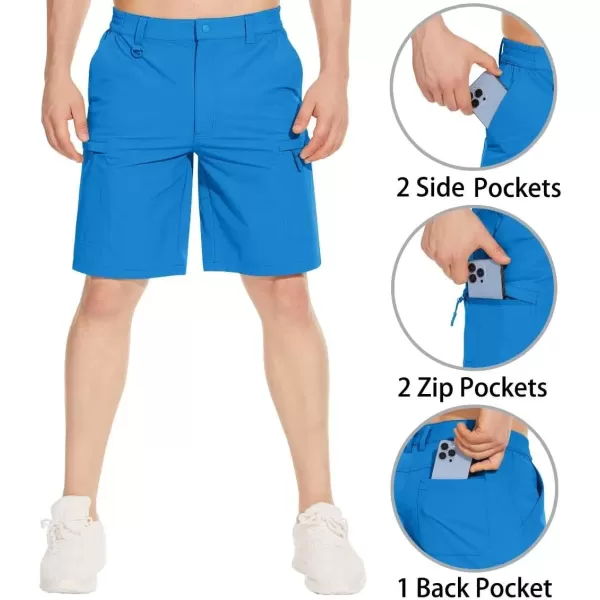 TACVASEN Men's Shorts Lightweight Quick Dry Stretch Cargo Shorts with 5 Pockets for Hiking Golf Fishing Camping Travel