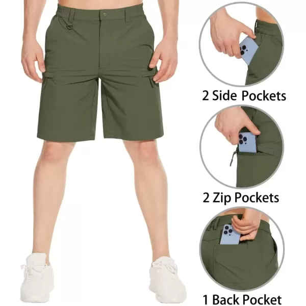 TACVASEN Men's Shorts Lightweight Quick Dry Stretch Cargo Shorts with 5 Pockets for Hiking Golf Fishing Camping Travel
