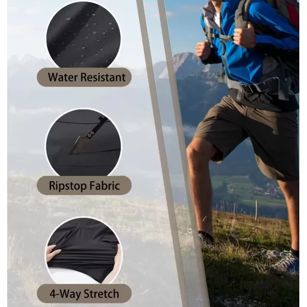 TACVASEN Men's Shorts Lightweight Quick Dry Stretch Cargo Shorts with 5 Pockets for Hiking Golf Fishing Camping Travel