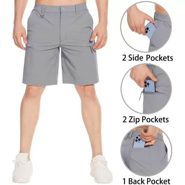 TACVASEN Men's Shorts Lightweight Quick Dry Stretch Cargo Shorts with 5 Pockets for Hiking Golf Fishing Camping Travel