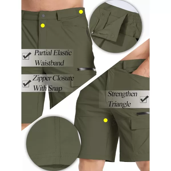 TACVASEN Men's Summer Outdoor Shorts Quick Dry Cargo Casual Hiking Shorts