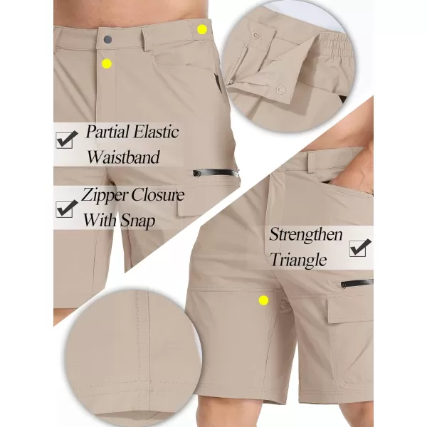 TACVASEN Men's Summer Outdoor Shorts Quick Dry Cargo Casual Hiking Shorts