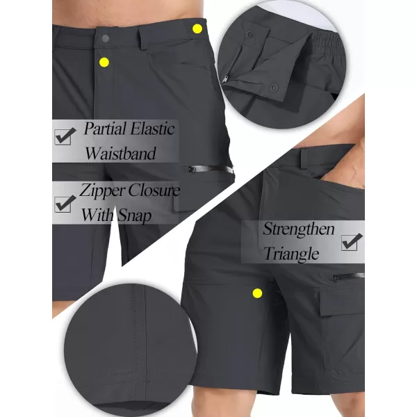 TACVASEN Men's Summer Outdoor Shorts Quick Dry Cargo Casual Hiking Shorts